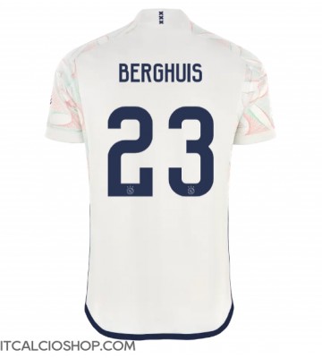 Ajax Steven Berghuis #23 Seconda Maglia 2023-24 Manica Corta